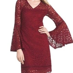 Elegant Red Lace Dress